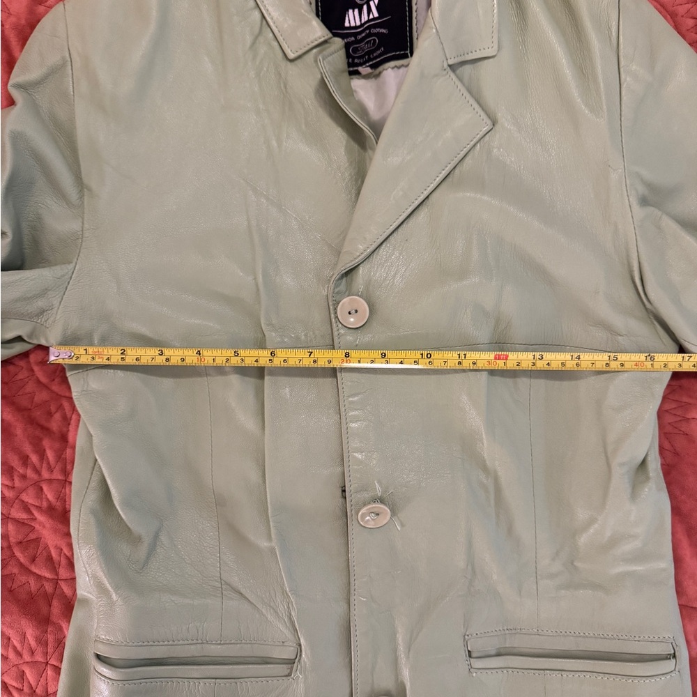 Mint Green Leather Jacket - image 6